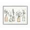 Stupell Industries Plants in Bottle Vases Wall Art in Gray Frame